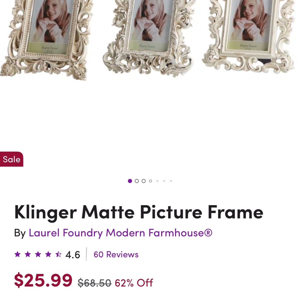 Laurel Foundry Modern Farmhouse Elegant Beige Picture Frame